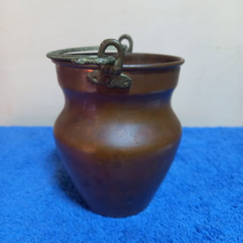 Turkish Forged Copper Cauldron Rustic Design Used