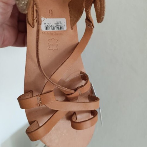A.L.E. sandals size 39, new, genuine leather, brown