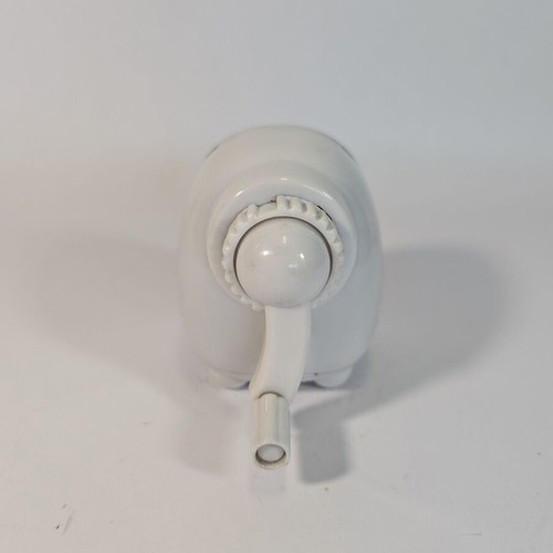 Sharpener with crank used with free pencil