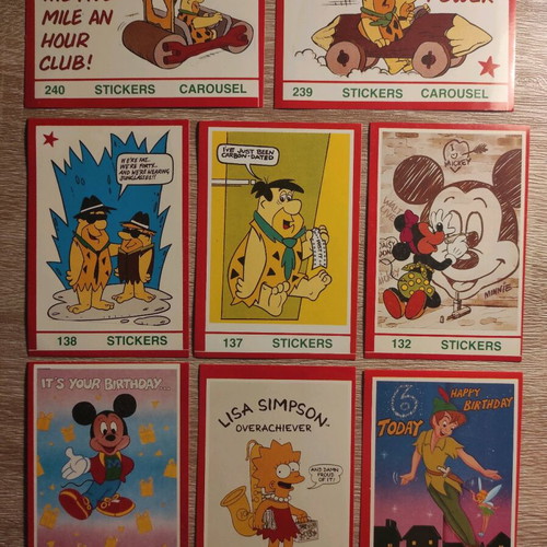 Crazy Cray stickers Carousel 1987 like new, 3 sealed packs plus 30 singles