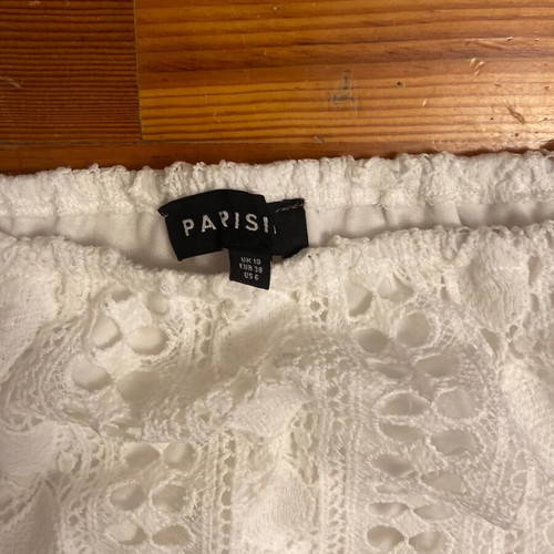 White Parisian One-Piece Romper medium size like new