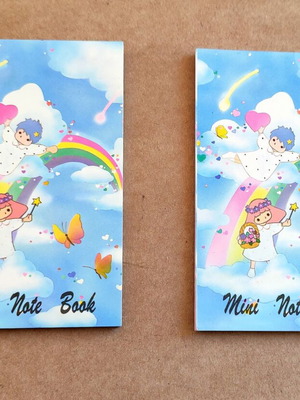 Little Twin Stars Sanrio mini notebooks used, set of 2