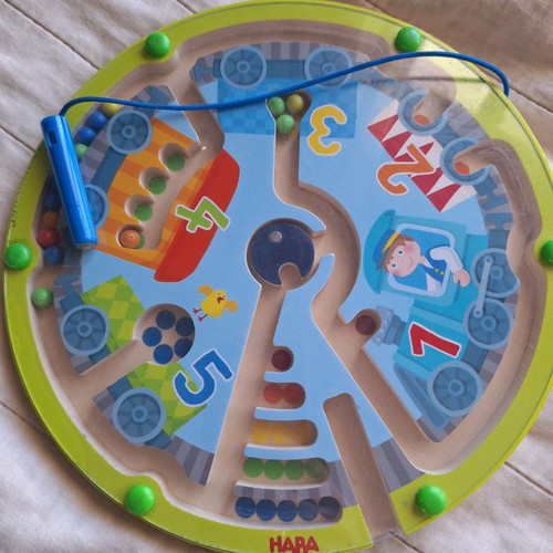 Magnetic train board Haba and Djeco puzzle used, pack