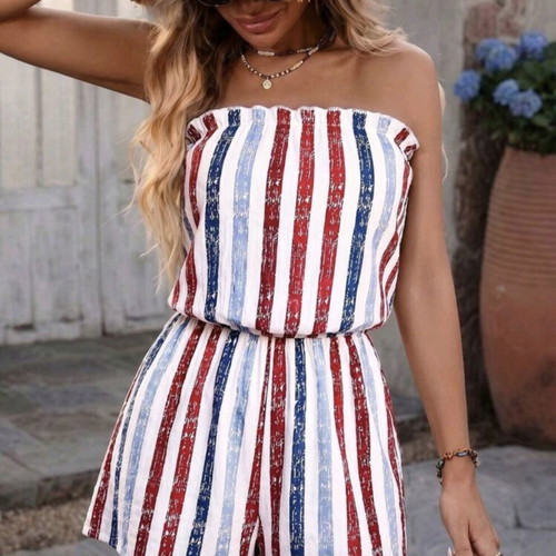 Shein colorful romper shorts, size M