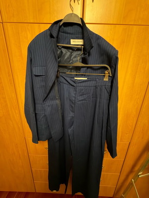 Vassia Kostara jacket and trousers set new, blue