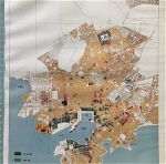 Χάρτης καταστροφών στον Πειραιά κατά την Γερμανική Κατοχή και την Γερμανική εισβολή από βομβαρδισμούς ,φωτιές διαστάσεις 35x26cm δημιουργήθηκε για την απαίτηση πολεμικών αποζημιώσεων