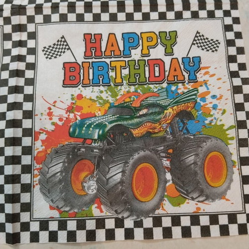 Monster Truck Party Set new with napkins, gift bags, and medals