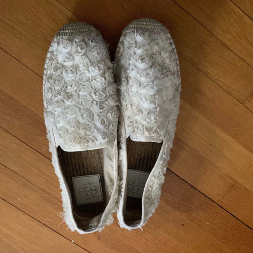 Espadrilles used size 37 with beige flowers