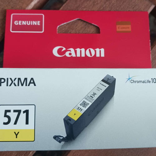 Canon Pixma 571 InkJet Printer Ink Yellow New