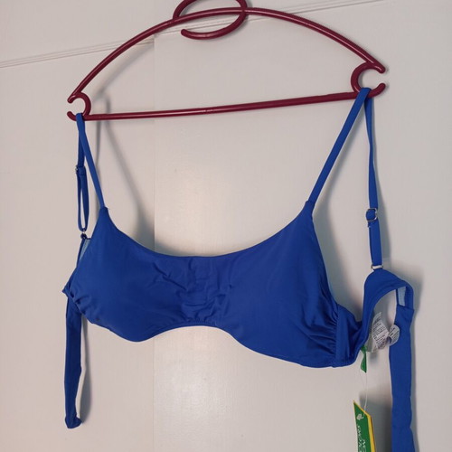 Benetton blue bandeau swimsuit like new, size Large