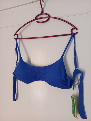 Benetton blue bandeau swimsuit like new, size Large