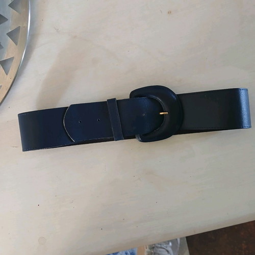 Abysse vintage belt dark blue new, size 80
