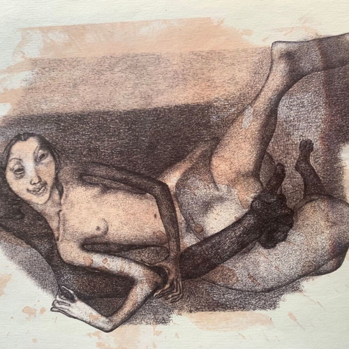 Love Drawings by Petrinel Gochev used, high-quality print 32x45cm