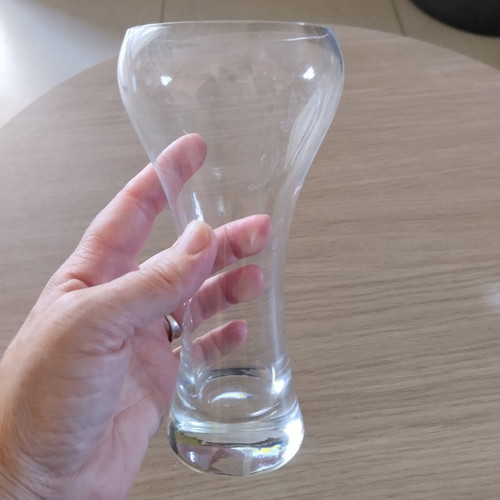 Glass beer glasses, set of 2