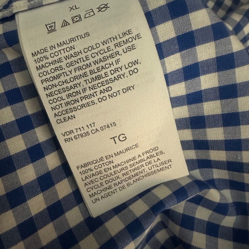 Nautica Classic Fit XL men's checked shirt blue and white like new