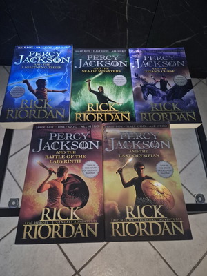 Percy Jackson Complete Series 1-5 by Rick Riordan, like new