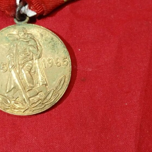 Soviet Medal used, 20 Years Since WWII Victory CCCP