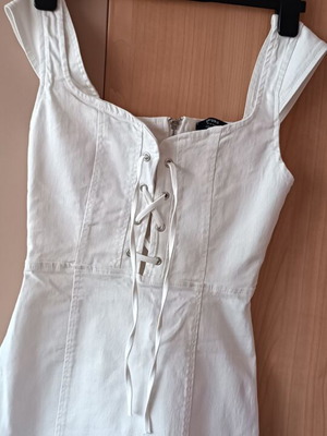 Bershka white dress like new, size S