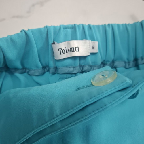 Toi&Moi turquoise high-waisted pants size S like new