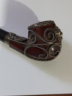 Pipe used with silver decoration
