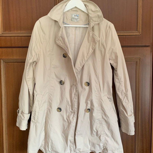 Blue Motion women's trench coat S 36/38 used, beige with belt