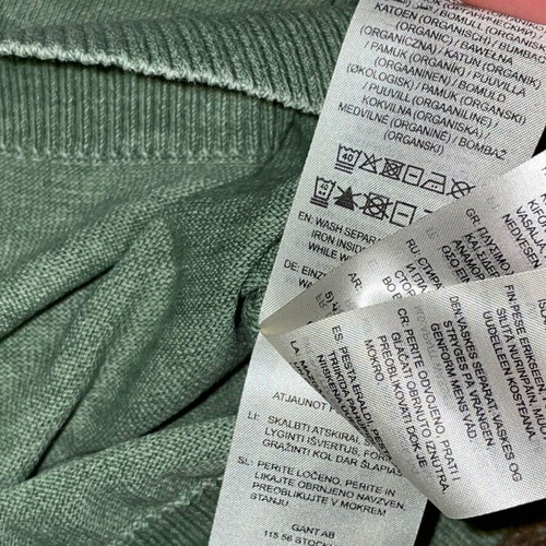 Gant L Green sweatshirt new, organic cotton, crew neck