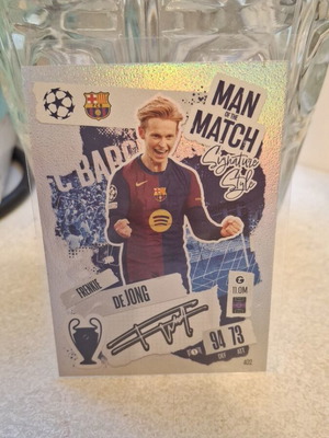 Κάρτα Frenkie de Jong Topps Match Attax σαν καινούργια με τυπωμένο αυτόγραφο