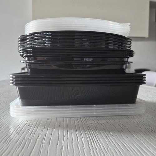 Plastic takeaway containers like new, set of 15, microwave safe