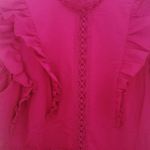 Shein summer dress midi fuchsia like new, size L