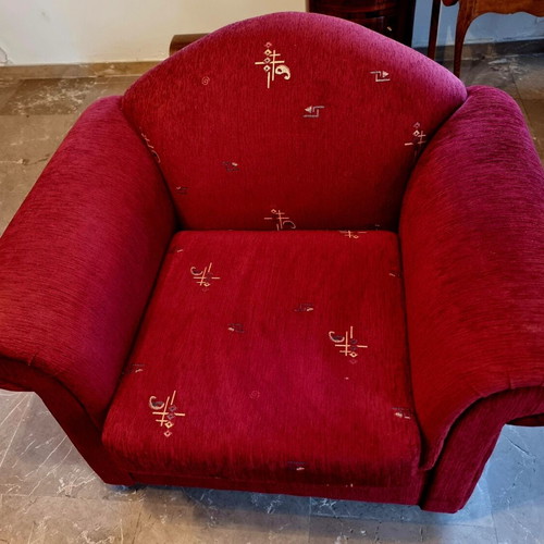 3-Seater Sofa and Armchair Handmade Set Like New