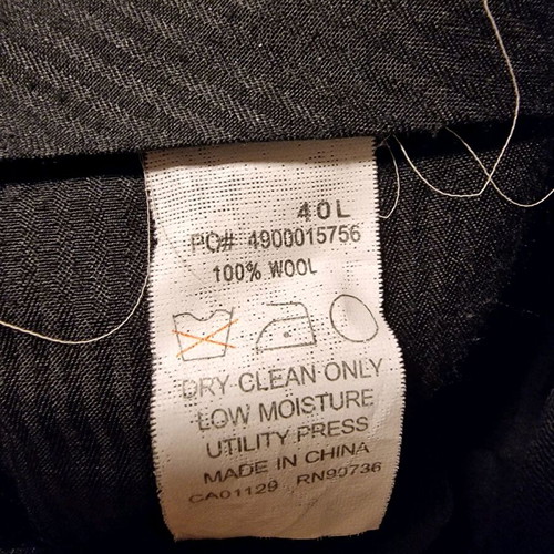 Calvin Klein men's suit like new, 100% wool, black with pin stripe