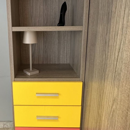 Modeco children's loft bed 90x200 with desk and bookshelf used