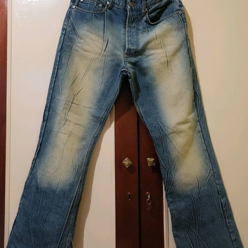 Display jeans like new, size S, beige and blue