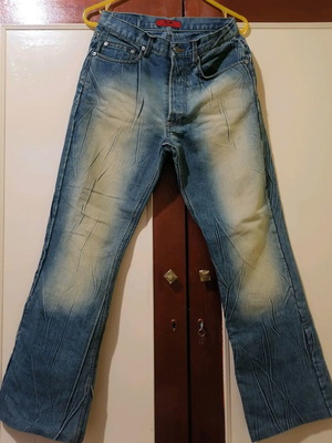 Display jeans like new, size S, beige and blue
