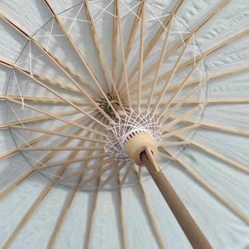Paper umbrella made of bamboo Chinese style like new