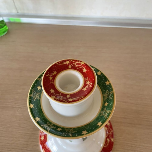 Christmas Porcelain Candlestick like new in box