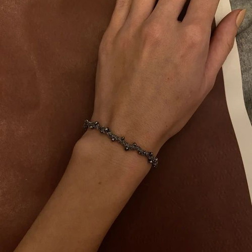 Zara bracelet like new, silver and grey crystals