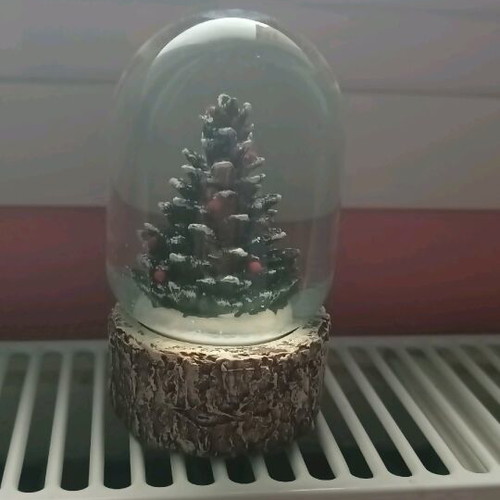 Christmas snow globe with fir tree new