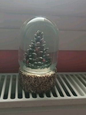 Christmas snow globe with fir tree new