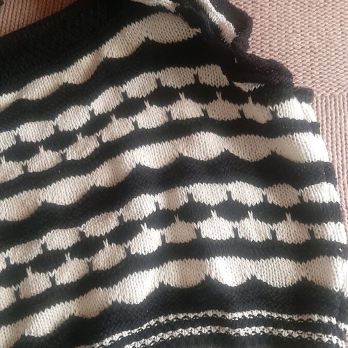 Crop top knitted blouse used, worn once, black H&M size M