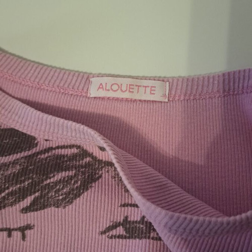Alouette pink short blouse for girls like new, size 128 cm