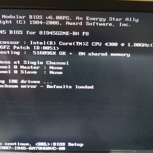 Gigabyte Motherboard 8I945GZME-RH like new with Intel Core2 4300 CPU and 512MB Ram