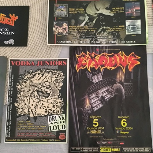 Metal flyers used, pack of 12 with 2 Judas Priest tickets