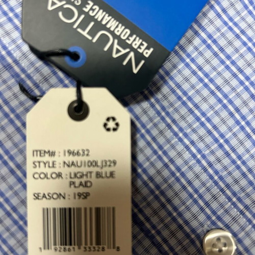 Nautica Stretch Classic Fit Shirt Large 16-34/35 new, 100% cotton
