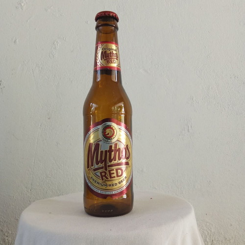 Mythos Red collectible beer bottle, Greek 2000s