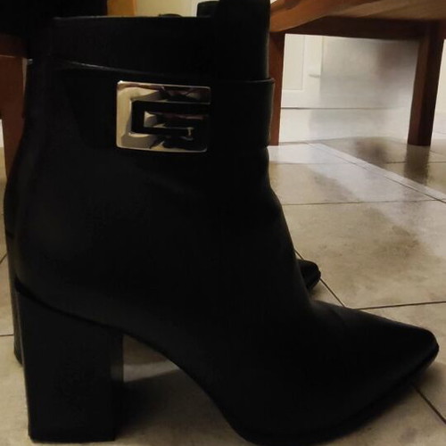 Sante black ankle boots with silver detail new, size 41