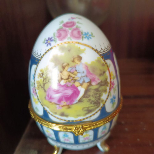 Limoges eggs new, set of 3 decorative