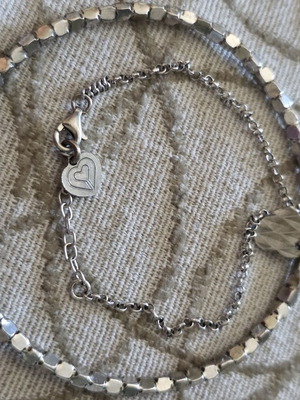 Oxette Silver Forged Bracelet With Chain Like New