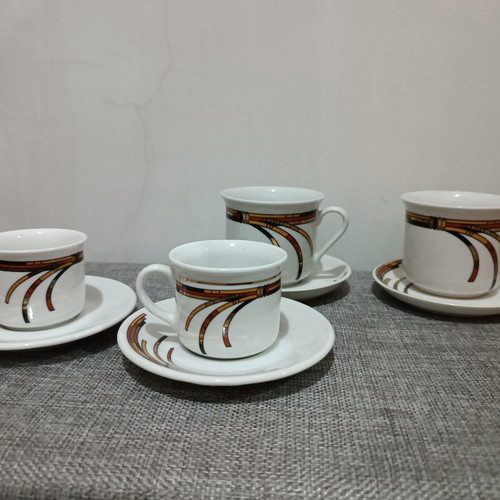 Porcelain Medium Filter Coffee Cups Set of 6 New