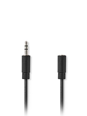 3.5in Jack M-F аудио кабел 5м нов, черен